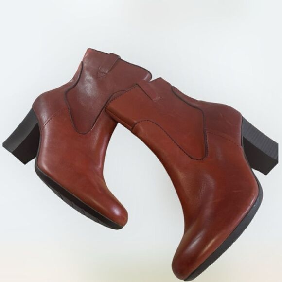 Clarks Women's Stroll Vine Ankle Boots Rust 10 - Picture 4 of 8